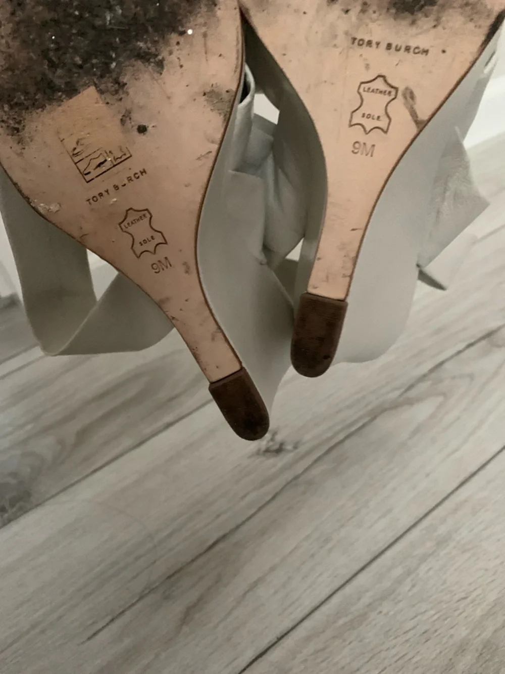 Tory Burch Ivory Leather Crisscross Tie up leg Sandals
